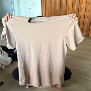 BYLT Basics Tan Short Sleeve Tee large